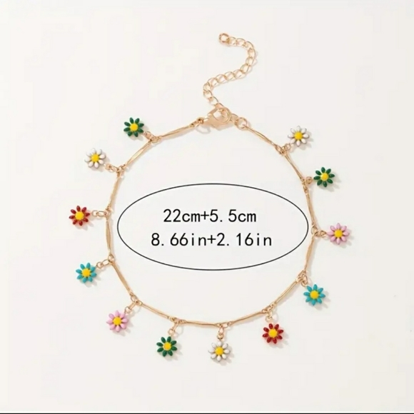 Ankle Bracelet Adjustable Chain - Picture 2 of 3